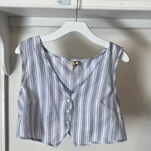 Final price Vintage Jase Linen Cropped Vest